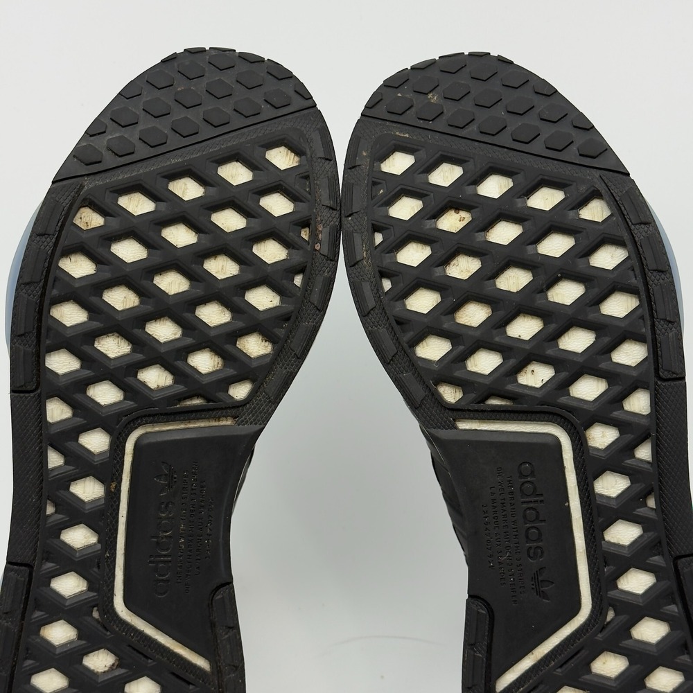 Adidas NMD v3 Mens 12 Black Blue White Rush Running Shoe Trainer Sneaker Stripes - Picture 16 of 16